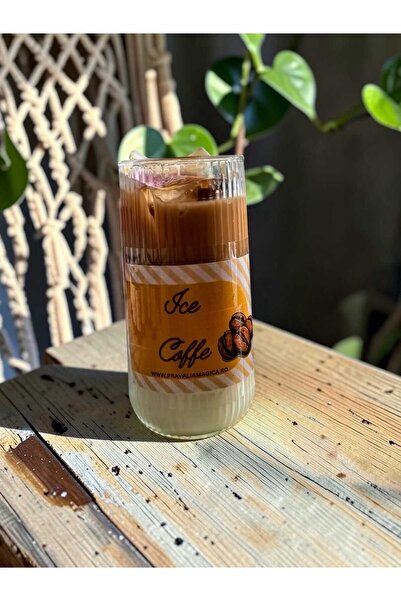 Pravalia Magica Lumânare Artizanală Ice Coffee, Ceară Soia și Gel, Aromă Cafe...