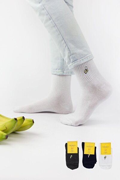TRENDY Ημίκοντες Κάλτσες "Trendy" BANANAS 3 ζευγάρια