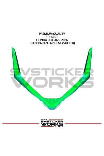 ARONA Honda Pcx 2025-2026 Green Headlight Film Sticker Model Front Headlight