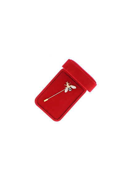 ButicCochet Ac de rever, Buticcochet, metal, 5.1 cm, model albină, Auriu - AC...