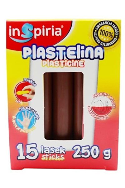 Inspiria Set plastilina Inspiria, 15 batoane, maro, 250g