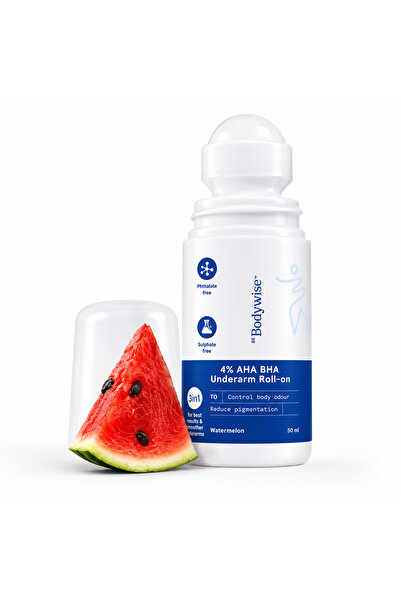 Be Bodywise مزيل عرق رول أون للإبطين |   4% AHA BHA مع 1% حمض الساليسيليك، 2%...