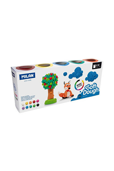 Milan Plastilină Milan, 10 culori, 85 g, Multicolor