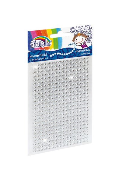 Fiorello Accesorii creatie - diamante plastic cristal 4mm autoadezive blister...