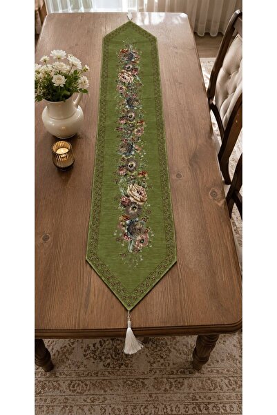 Yeshome Collection Vintage Bouquet 35X170 Tasseled Woven Tapestry Runner
