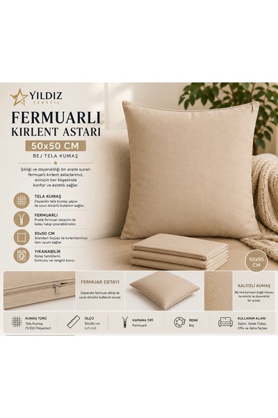Genel Markalar 5 Adet Kırlent İç Astarı 50x50 (45x45 kirlent kullanımı için u...