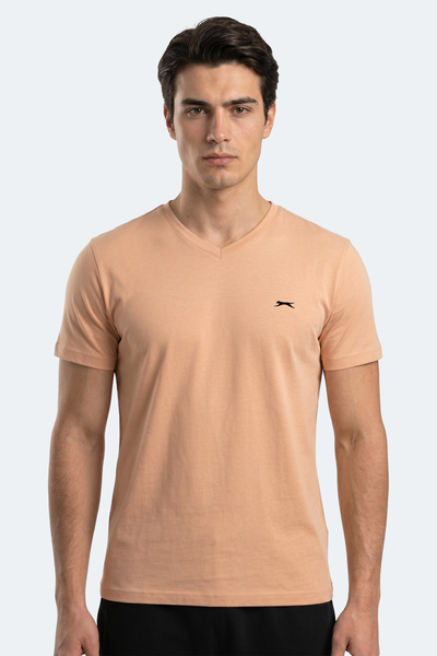 Slazenger تي شيرت ريفالدو تي للرجال برقبة على شكل حرف V من فرو المنك