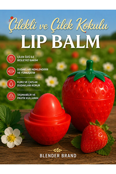 Blender Brand LIP BALM ÇİLEK FİGÜRLÜ