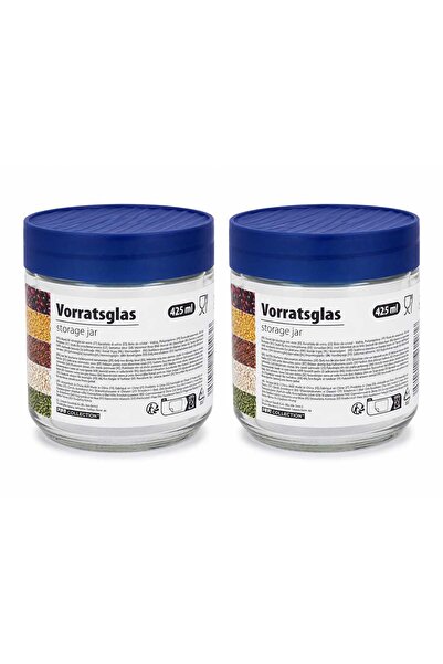 Home Top Bottom Set of 2 glass storage jars