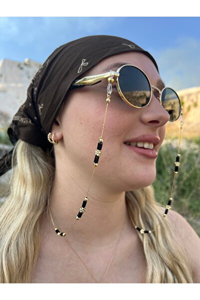 LUMAKS Metal Flower Detailed Glasses Chain |   Women's Glasses Strap |   Sili...