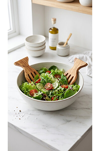 Dia Salad Spoon Acacia Wood Handmade Salad Serving Fork