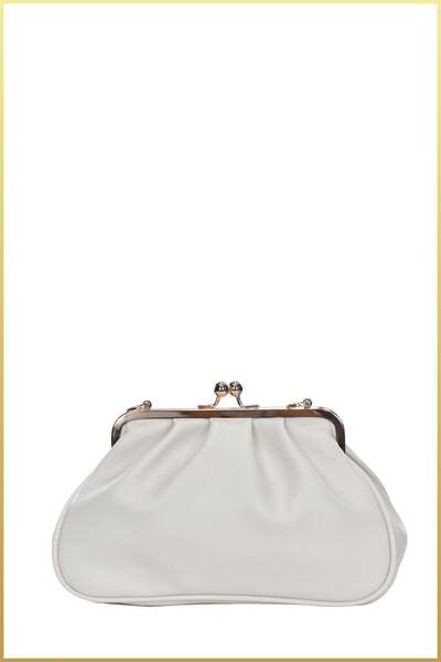 birizmoda Rosel Clutch Torbica - Krem