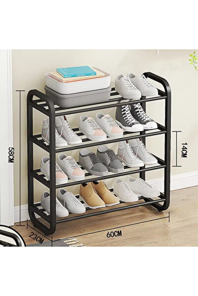 AT Performance Suport Pantofi cu 4 Niveluri, Raft pentru Încălțăminte, Organizator pentru Hol, 60 x 23 x 58 cm