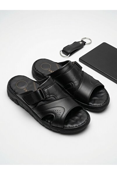 Kemal Aygün -Genuine Leather Men's Slippers