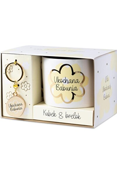 Be-Happy Gifts Set cadou Ukochana Babunia, cana ceramica cu mesaj, breloc met...