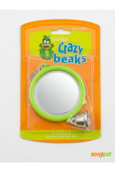sevgipet CRZYBEAKS Zilli Çift Taraflı Kuş Aynası