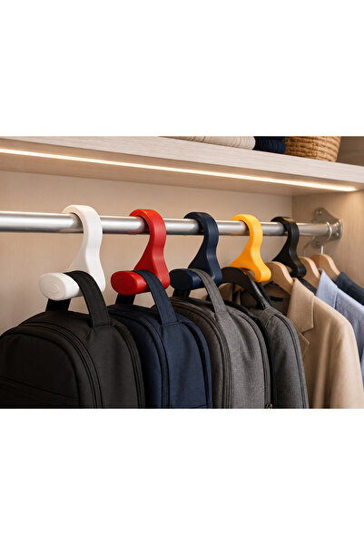 MYE TEKNOLOJİ 2-Piece Wardrobe Hanger – Practical Hanger Organizer for Inside...