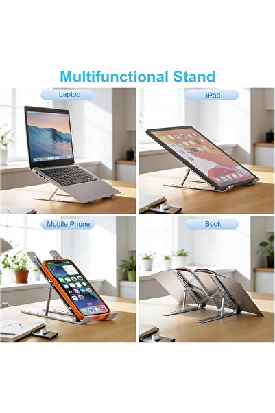 Weetotung Portable Aluminum Laptop Stands for Desk - BODANBRO Foldable Height...