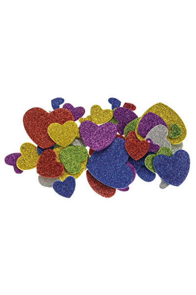 BREWIS Autocolante 3D (stickere), cu sclipici, autoadezive din spuma, multico...