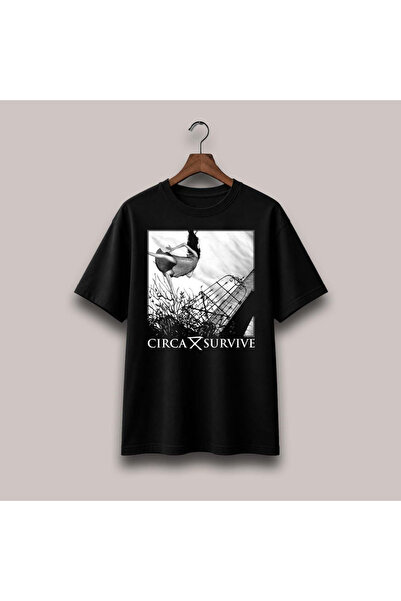 Grafftee Clothing تي شيرت Circa Survive مطبوع للجنسين مقاس كبير