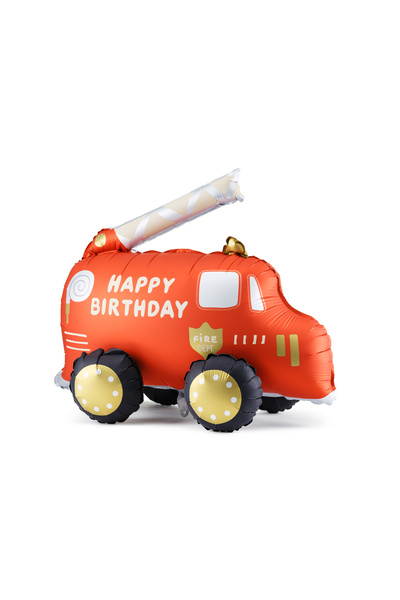 Partydeco Balon din folie Masina de pompieri, 67x53cm,