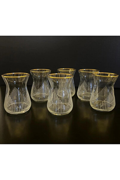Tiamo Mios 6-Piece Cutting Tea Cup Gold