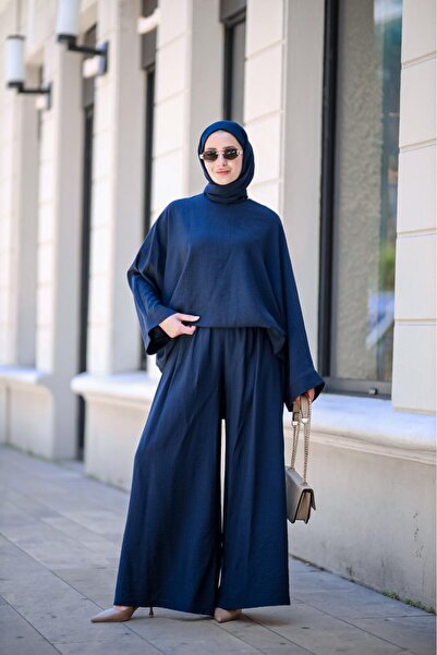 NS Moda Tesettür Hatmi Takım Lacivert-Model 582