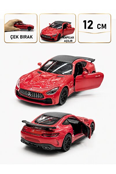 SCOWETTO نموذج سيارة مرسيدس AMG GT معدنية باللون الأحمر بمقياس 1:36