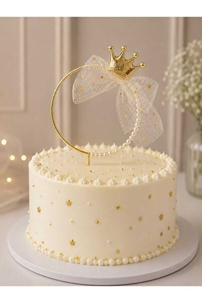 ENG PARTİ DÜNYASI Happy Birthday İnci Detaylı Taçlı Halka Pasta Süsü – Pasta ...