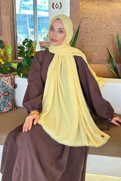 lamelif Organic Premium Shawl Yellow
