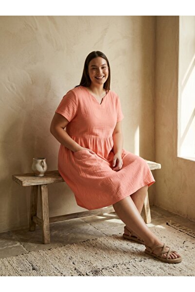 Enhitbaby Udenya Plus Size Dress with Pockets |   100% Cotton Double Layer Mu...