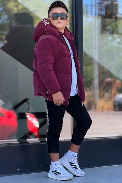 Zaziko Kids Boys' Hooded Printed Reflective Detailed Nova Fabric Winter Infla...
