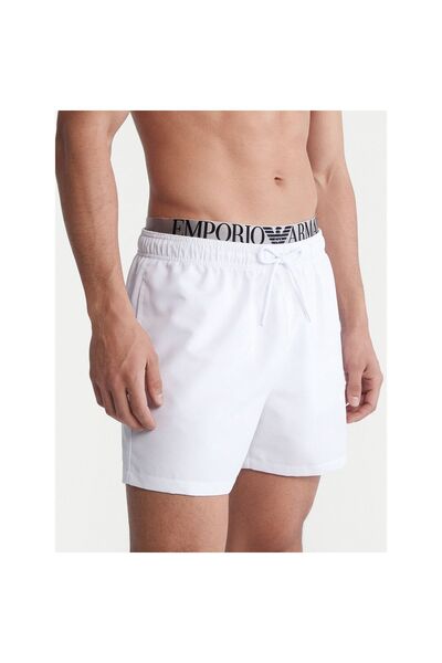 Emporio Armani Șorturi de înot pentru bărbați EM000686 AF20432 Alb