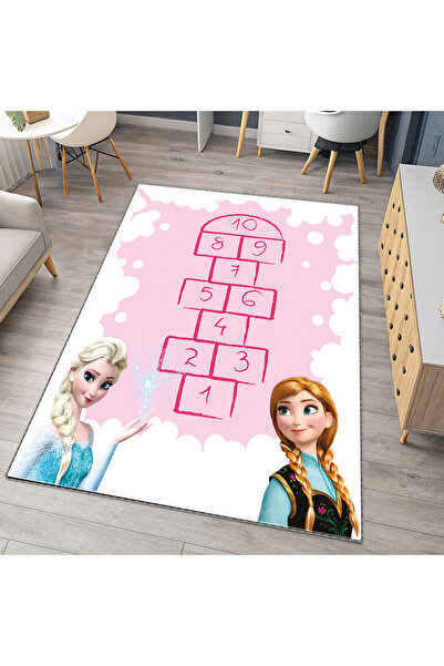 Artisan Home Store Frozen Seksek Oyun Halısı | Elsa ve Anna Temalı Çocuk Odas...