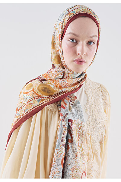 Freshscarfs Πλακάκι σάλιου από βισκόζη ράμι με σχέδιο Ελόρια