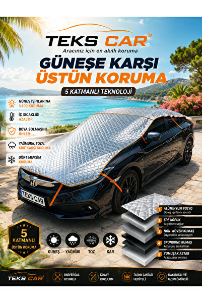 TEKS CAR GÜNEŞ KORUYUCU , 5 KATMANLI , ULTRA SAĞLAM , ISI YALITIMI , DOLU KOR...