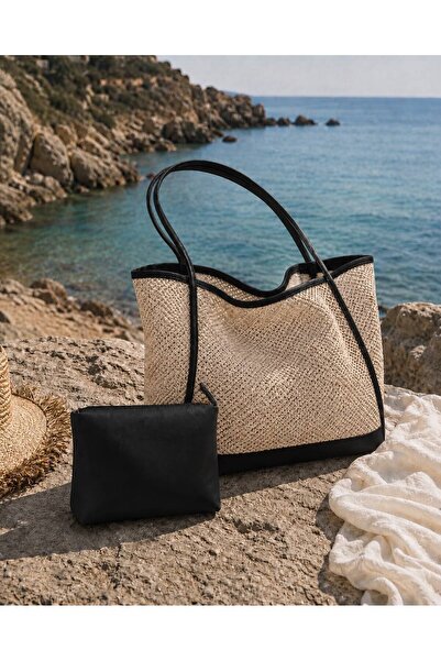 ValeriaBag Summer Time Plaj Çantası + Değerli Eşya Çantası