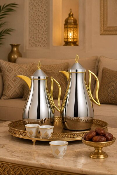 Generic Tramisu Stainless Steel Silver and Gold 2-Piece Set (1 Liter and 0.7 ...