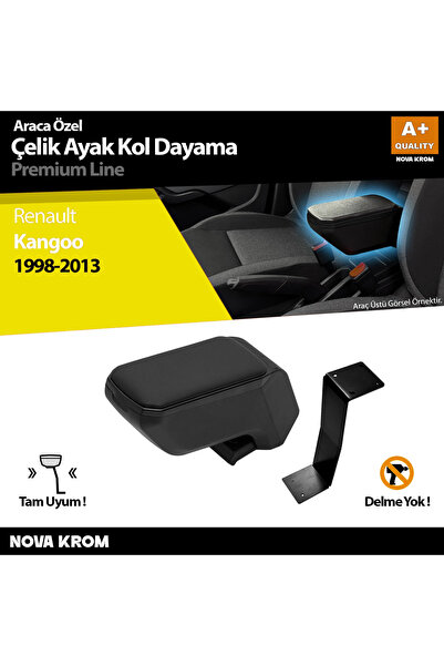 Nova Krom Renault Kangoo Kol Dayama Kolçak Çelik Ayaklı ABS Siyah 1998-2013