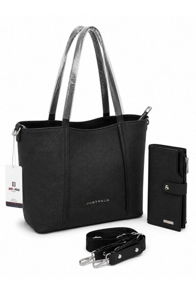 Just Polo Water Resistant Women's Large Bag and Wallet Set