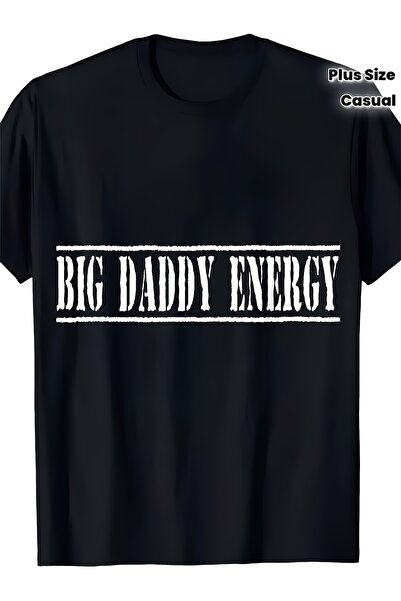 212Wear Big Energy Dad Joke Funny Father's Day Round Neck Street Casual Short...