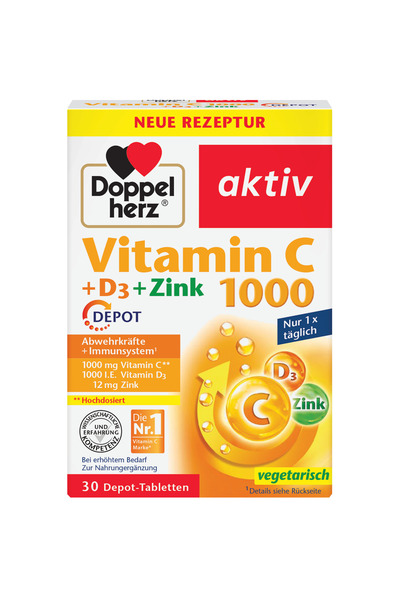 doppel herz Vitamina C+D3+Zinc 1000 30tb