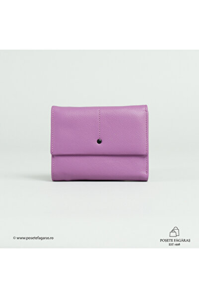 Posete Fagaras Alice Leather Wallet - Lilac, Genuine Leather Wallet , Women's...