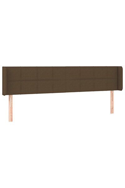 vidaxl Tăblie de pat cu aripioare maro închis183x16x78/88 cm textil