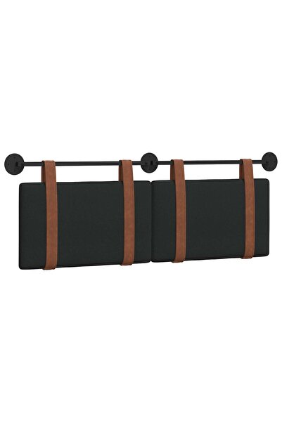 vidaxl Cap de pat suspendat Pe perete Negru 130 x 55 x 5 cm PU antic