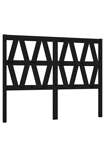 vidaxl Tăblie de pat, negru, 166x4x100 cm, lemn masiv de pin