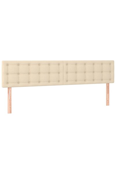 vidaxl Tăblii de pat, crem, 200x5x78/88 cm, textil