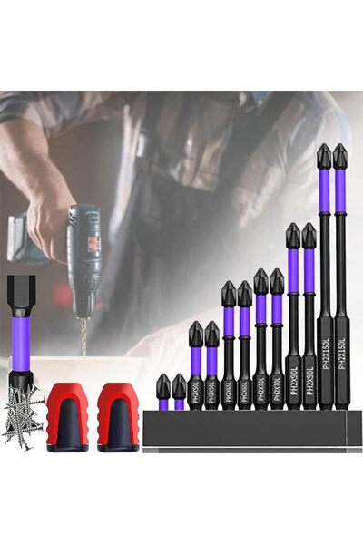 Arabest 14-Piece High Magnetic Screwdriver Drill Bit Set,Anti-Slip,Strong Dur...