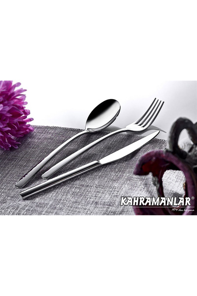 Kahramanlar 18/10 Paris72 Parça Çatal Bıçak Kaşık Takımı Seti 12 Kişilik