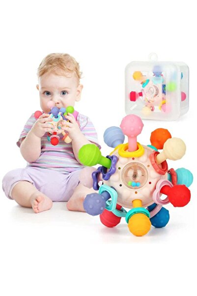 Arabest Baby Teething Toys,Sensory Teether Ball,Rattle Chew Toy,Grasping Acti...